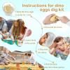 imageDino Fossil Eggs Dinosaur Toys  12 Dinosaur Eggs Dig Excavation Kit w Play Mat for Kids Ages 57 Easter Basket Essentials STEM Toy Christmas Birthday Gift for Boys Girls 3 4 5 6 7 8  813 Years OldKhaki