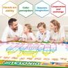 imageJasonwell Aqua Water Doodle Mat 31x31 Inches Large Magic Drawing Doodling Mat Coloring Mat Educational Toys Christmas Birthday Gifts for Kids Toddler Boys Girls Age 2 3 4 5 6 7 8 Year Old AlphabetDinosaur 60X40
