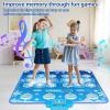 imageKids Dance Mat Toys  2Player Dance Pad Gifts for Girls Boys Toddlers 3 4 5 6 7 8 9  Year Old Electronic Dancing Mat Floor Games Toy with Music Light Christmas Birthday Gift Purple2playerBlue