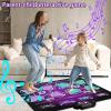 imageKids Dance Mat Toys  2Player Dance Pad Gifts for Girls Boys Toddlers 3 4 5 6 7 8 9  Year Old Electronic Dancing Mat Floor Games Toy with Music Light Christmas Birthday Gift Purple2playerPurple