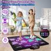 imageKids Dance Mat Toys  2Player Dance Pad Gifts for Girls Boys Toddlers 3 4 5 6 7 8 9  Year Old Electronic Dancing Mat Floor Games Toy with Music Light Christmas Birthday Gift Purple2playerPurple
