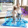 imageKids Dance Mat Toys  2Player Dance Pad Gifts for Girls Boys Toddlers 3 4 5 6 7 8 9  Year Old Electronic Dancing Mat Floor Games Toy with Music Light Christmas Birthday Gift Purple2playerBlue