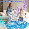 imageKids Dance Mat Toys  2Player Dance Pad Gifts for Girls Boys Toddlers 3 4 5 6 7 8 9  Year Old Electronic Dancing Mat Floor Games Toy with Music Light Christmas Birthday Gift Purple2playerBlue