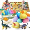 imageDino Fossil Eggs Dinosaur Toys  12 Dinosaur Eggs Dig Excavation Kit w Play Mat for Kids Ages 57 Easter Basket Essentials STEM Toy Christmas Birthday Gift for Boys Girls 3 4 5 6 7 8  813 Years OldMulticolor