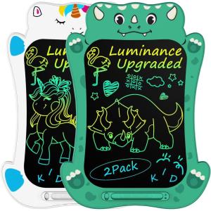 imageJasonwell LCD Writing Tablet Kids  Drawing Pad Doodle Board for Kids Toddlers Drawing Toy Educational Learning Toys Christmas Birthday Gift 2 3 4 5 6 7 8 Year Old Girls Boys DinoampampUnicornGreenwhite