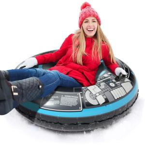imageJasonwell Snow Tube Inflatable Snow Sled Toboggan Snow Toys for Kids and Adults Heavy Duty 47 Inch Inflatable Snow Tube Winter Outdoor Toys for Kids and Adults