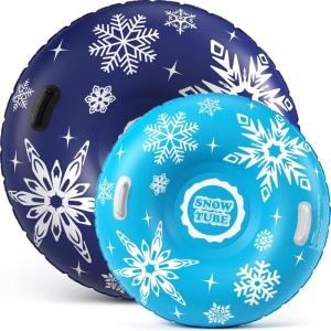 imageJasonwell Snow Tube Inflatable Snow Sled Toboggan Snow Toys for Kids and Adults Heavy Duty Inflatable Snow Tube Winter Outdoor Toys for Kids Toddlers Adults