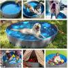 imageJasonwell Foldable Dog Pet Bath Pool Collapsible Dog Pet Pool Bathing Tub Kiddie Pool Doggie Wading Pool for Puppy Small Medium Large Dogs Cats and Kids 48quot GreyMdf Wood Gray