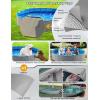 imageJasonwell Foldable Dog Pet Bath Pool Collapsible Dog Pet Pool Bathing Tub Kiddie Pool Doggie Wading Pool for Puppy Small Medium Large Dogs Cats and Kids 48quot GreyMdf Wood Gray