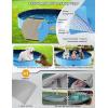 imageJasonwell Foldable Dog Pet Bath Pool Collapsible Dog Pet Pool Bathing Tub Kiddie Pool Doggie Wading Pool for Puppy Small Medium Large Dogs Cats and Kids 48quot GreyPlastic Board Blue