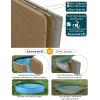 imageJasonwell Foldable Dog Pet Bath Pool Collapsible Dog Pet Pool Bathing Tub Kiddie Pool Doggie Wading Pool for Puppy Small Medium Large Dogs Cats and Kids 48quot GreyMdf Wood Blue