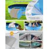 imageJasonwell Foldable Dog Pet Bath Pool Collapsible Dog Pet Pool Bathing Tub Kiddie Pool Doggie Wading Pool for Puppy Small Medium Large Dogs Cats and Kids 48quot GreyPlastic Board Blue