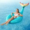 imageJasonwell Giant Inflatable Mermaid Tail Pool Float with Fast Valves Summer Beach Swimming Pool Party Lounge Raft Decorations Toys for Adults Kids GreenGreen  L