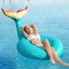 imageJasonwell Giant Inflatable Mermaid Tail Pool Float with Fast Valves Summer Beach Swimming Pool Party Lounge Raft Decorations Toys for Adults Kids GreenGreen  L