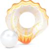 imageJasonwell Inflatable Avocado Pool Float Floatie with Ball Water Fun Large Blow Up Summer Beach Swimming Floaty Party Toys Lounge Raft for Kids Adults XLSeashell