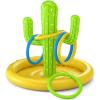 imageJasonwell Inflatable Cactus Drink Holder Float Floating Beverage Salad Fruit Serving Bar Inflatable Ring Toss Game Set Pool Float Party Favors Accessories Water Fun Toys for Kids Adults