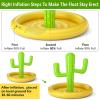 imageJasonwell Inflatable Cactus Drink Holder Float Floating Beverage Salad Fruit Serving Bar Inflatable Ring Toss Game Set Pool Float Party Favors Accessories Water Fun Toys for Kids Adults