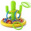 imageJasonwell Inflatable Cactus Drink Holder Float Floating Beverage Salad Fruit Serving Bar Inflatable Ring Toss Game Set Pool Float Party Favors Accessories Water Fun Toys for Kids Adults