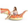 imageJasonwell Inflatable Dinosaur Pool Float Tube for Boys Girls Adults 93 TRex Floatie Summer Beach Swimming Pool Inflatables TRex Ride on Party Pool Raft Lounge Kids Tyrannosaurus Rex Dinosaur ToysOrange