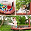 imageJasonwell Inflatable Kiddie Pool Sprinkler  Splash Pad for Kids Toddler Pool Outside Children Ball Pit Pirate Ship Baby Pool Swimming Wading Pool Summer Outdoor Water Toys for Boys Girls DogsPirate Ship