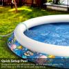 imageJasonwell Inflatable Kids Kiddie Pool  Wading Pool for Toddler Durable Swimming Pool Family Above Ground Pool Summer Outside Round Pools for Children Adults Garden Backyard 807Wx185H807Wx185H