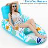 imageJasonwell Inflatable Pool Float Adult  Pool Floaties Lounger Floats Raft Floating Chair Water Floaty for Swimming Pool Lake Lounge Float with Cup Holders Beach Pool Party Toys for Adults KidsOcean Blue