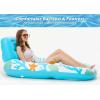 imageJasonwell Inflatable Pool Float Adult  Pool Floaties Lounger Floats Raft Floating Chair Water Floaty for Swimming Pool Lake Lounge Float with Cup Holders Beach Pool Party Toys for Adults KidsOcean Blue