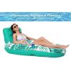 imageJasonwell Inflatable Pool Float Adult  Pool Floaties Lounger Floats Raft Floating Chair Water Floaty for Swimming Pool Lake Lounge Float with Cup Holders Beach Pool Party Toys for Adults KidsTropical Green