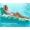 imageJasonwell Inflatable Pool Float Adult  Pool Floaties Lounger Floats Raft Floating Chair Water Floaty for Swimming Pool Lake Lounge Float with Cup Holders Beach Pool Party Toys for Adults KidsTropical Green
