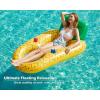 imageJasonwell Inflatable Pool Float Adult  Pool Floaties Lounger Floats Raft Floating Chair Water Floaty for Swimming Pool Lake Lounge Float with Cup Holders Beach Pool Party Toys for Adults KidsPineapple