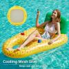 imageJasonwell Inflatable Pool Float Adult  Pool Floaties Lounger Floats Raft Floating Chair Water Floaty for Swimming Pool Lake Lounge Float with Cup Holders Beach Pool Party Toys for Adults KidsPineapple