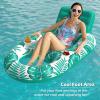 imageJasonwell Inflatable Pool Float Adult  Pool Floaties Lounger Floats Raft Floating Chair Water Floaty for Swimming Pool Lake Lounge Float with Cup Holders Beach Pool Party Toys for Adults KidsTropical Green