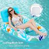 imageJasonwell Inflatable Pool Float Adult  Pool Floaties Lounger Floats Raft Floating Chair Water Floaty for Swimming Pool Lake Lounge Float with Cup Holders Beach Pool Party Toys for Adults KidsOcean Blue