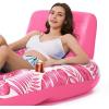 imageJasonwell Inflatable Pool Float Adult  Pool Floaties Lounger Floats Raft Floating Chair Water Floaty for Swimming Pool Lake Lounge Float with Cup Holders Beach Pool Party Toys for Adults KidsTropicalRose