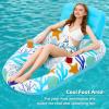 imageJasonwell Inflatable Pool Float Adult  Pool Floaties Lounger Floats Raft Floating Chair Water Floaty for Swimming Pool Lake Lounge Float with Cup Holders Beach Pool Party Toys for Adults KidsOcean Blue
