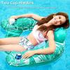 imageJasonwell Inflatable Pool Float Chair  2 Pack Pool Floaties Chair Floats Loungers for Swimming Pools Floating Lounger with Cup Holders Toy Party Floaties for Adults LLarge