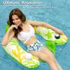 imageJasonwell Inflatable Pool Float Chair  2 Pack Pool Floaties Chair Floats Loungers for Swimming Pools Floating Lounger with Cup Holders Toy Party Floaties for Adults LLarge