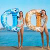 imageJasonwell Inflatable Pool Float Chair  2 Pack Pool Floaties Chair Floats Loungers for Swimming Pools Floating Lounger with Cup Holders Toy Party Floaties for Adults LLarge