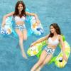 imageJasonwell Inflatable Pool Float Chair  2 Pack Pool Floaties Chair Floats Loungers for Swimming Pools Floating Lounger with Cup Holders Toy Party Floaties for Adults LLarge