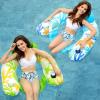 imageJasonwell Inflatable Pool Float Chair  2 Pack Pool Floaties Chair Floats Loungers for Swimming Pools Floating Lounger with Cup Holders Toy Party Floaties for Adults LLarge