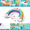 imageJasonwell Inflatable Pool Float Chair  2 Pack Pool Floaties Chair Floats Loungers for Swimming Pools Floating Lounger with Cup Holders Toy Party Floaties for Adults LLarge