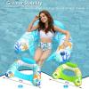 imageJasonwell Inflatable Pool Float Chair  2 Pack Pool Floaties Chair Floats Loungers for Swimming Pools Floating Lounger with Cup Holders Toy Party Floaties for Adults LLarge