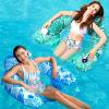 imageJasonwell Inflatable Pool Float Chair  2 Pack Pool Floaties Chair Floats Loungers for Swimming Pools Floating Lounger with Cup Holders Toy Party Floaties for Adults LLarge