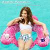 imageJasonwell Inflatable Pool Float Chair  2 Pack Pool Floaties Chair Floats Loungers for Swimming Pools Floating Lounger with Cup Holders Toy Party Floaties for Adults LLarge