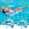 imageJasonwell Inflatable Pool Float Chair  2 Pack Pool Floaties Chair Floats Loungers for Swimming Pools Floating Lounger with Cup Holders Toy Party Floaties for Adults LLarge