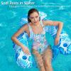 imageJasonwell Inflatable Pool Float Chair  2 Pack Pool Floaties Chair Floats Loungers for Swimming Pools Floating Lounger with Cup Holders Toy Party Floaties for Adults LLarge