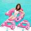 imageJasonwell Inflatable Pool Float Chair  2 Pack Pool Floaties Chair Floats Loungers for Swimming Pools Floating Lounger with Cup Holders Toy Party Floaties for Adults LLarge