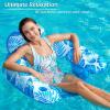 imageJasonwell Inflatable Pool Float Chair  2 Pack Pool Floaties Chair Floats Loungers for Swimming Pools Floating Lounger with Cup Holders Toy Party Floaties for Adults LLarge