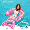 imageJasonwell Inflatable Pool Float Chair  2 Pack Pool Floaties Chair Floats Loungers for Swimming Pools Floating Lounger with Cup Holders Toy Party Floaties for Adults LXLarge