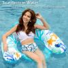 imageJasonwell Inflatable Pool Float Chair  2 Pack Pool Floaties Chair Floats Loungers for Swimming Pools Floating Lounger with Cup Holders Toy Party Floaties for Adults LLarge